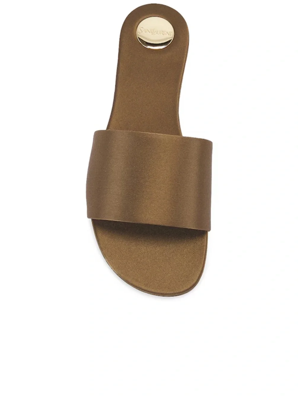 Saint Laurent Metallic Bronze Slide Sandals! NWT - Picture 4 of 5